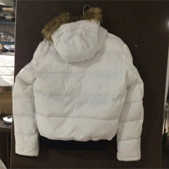 Tommy Hilfiger White Quilted Snorkel Bomber Parka Jacket M Streetwear winter - Picture 6 of 10
